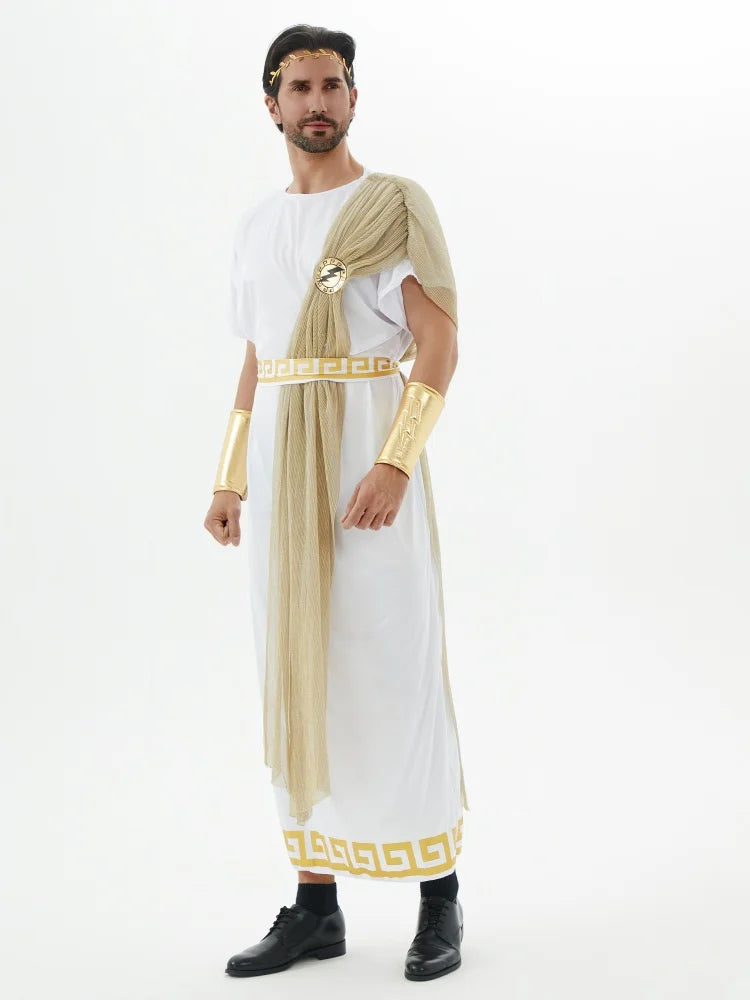 Halloween Costume Ancient Greek Gods Zeus Costumes Adult King of Rome Stage Show Dress - View 5