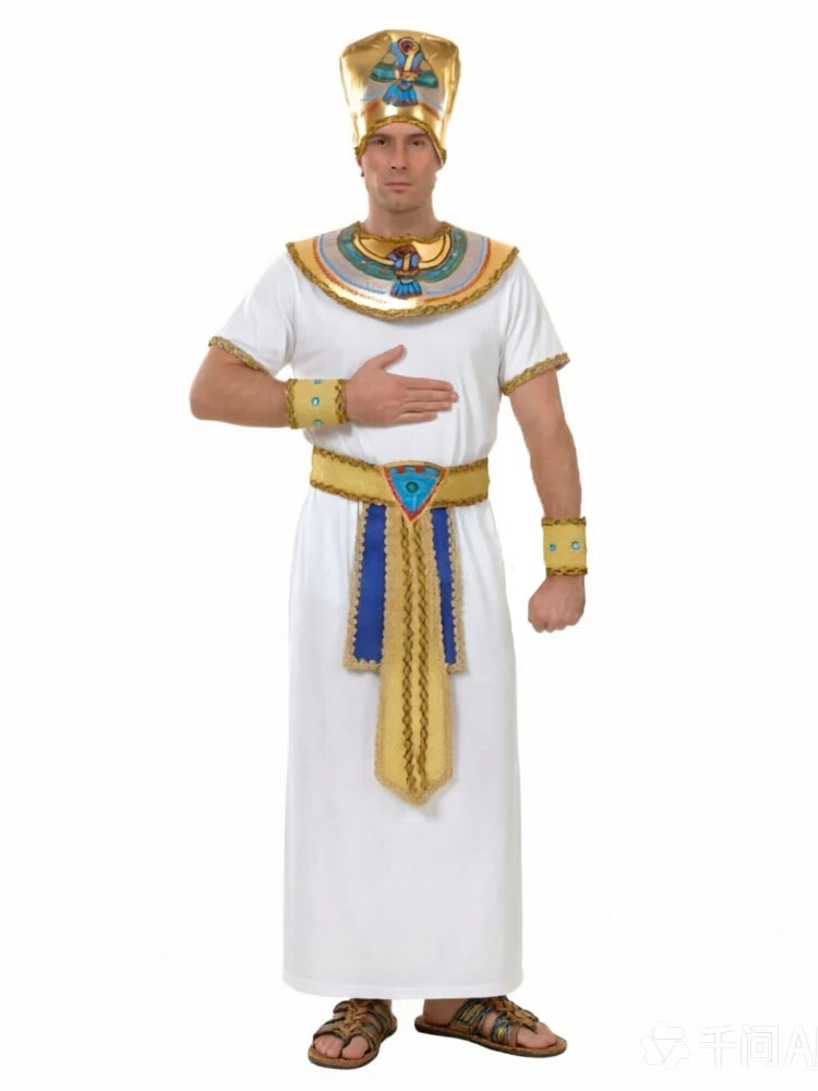 Umorden Adult Kids Egypt Nile Pharaoh Cleopatra Costume for Women Men Boys Girls Family Halloween New Year - product image 9