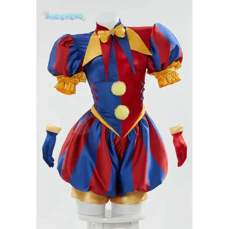 Cosplay Adult Digital Circus Cosplay Costumes Pomni Cosplay Masks Set Hat Jumpsuit Cartoon Christmas - product image 2