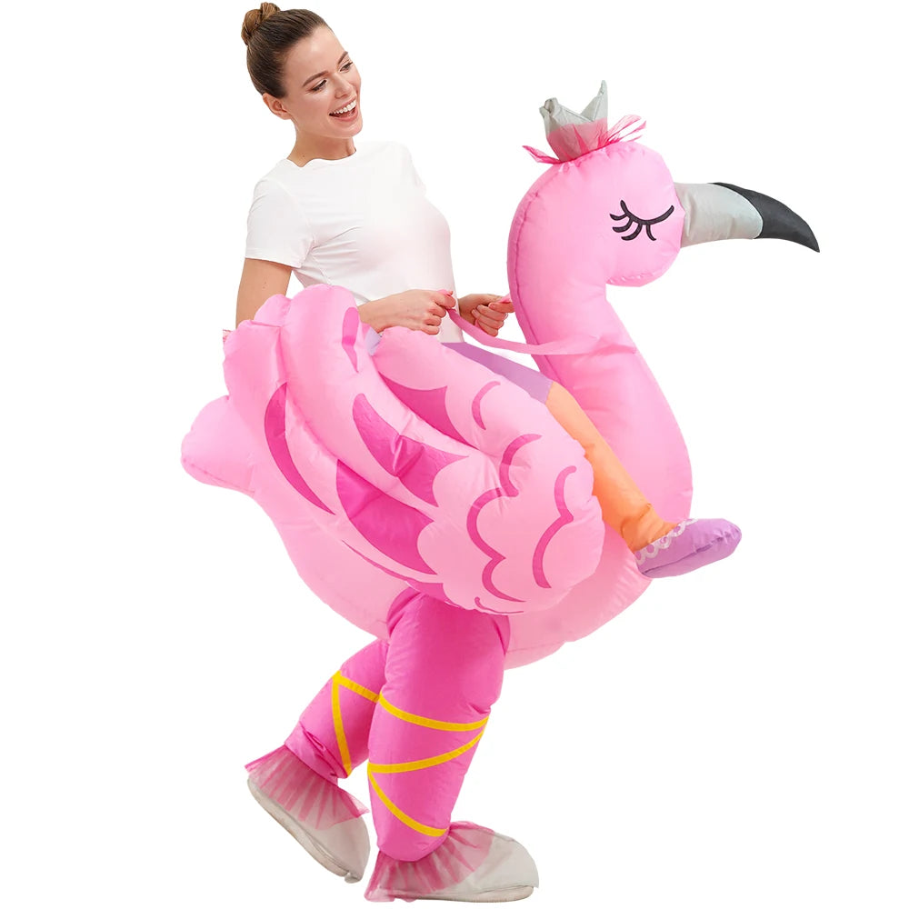 Halloween costume party fun role-playing costume flamingo inflatable costume funny costume adult blowing suit - product image 3
