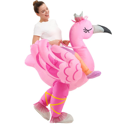 Halloween costume party fun role-playing costume flamingo inflatable costume funny costume adult blowing suit - product image 3