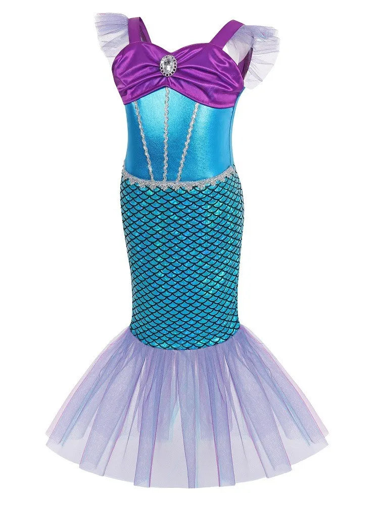 Kids' Princess Sleeveless Mermaid Fairy Tale Funny Costume - alternate view 4