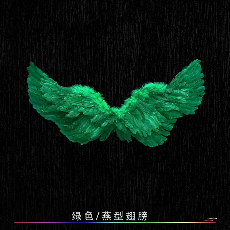 Creative Angel Feather Wings with Elastic Straps Bright Color Lightweight Wings