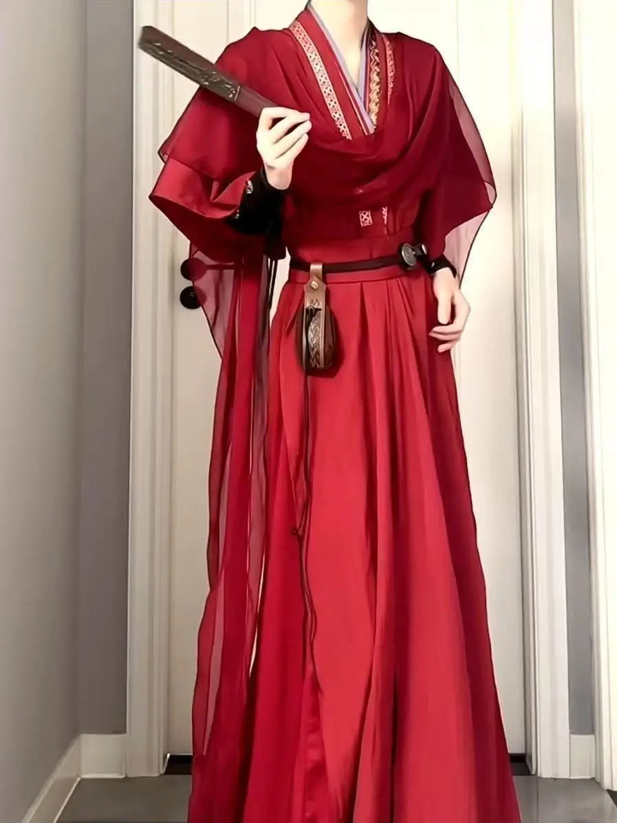 Classic Red Halloween Costume Men Women Comic Exhibition Hanfu Outfit Trandy Boys Street - View 6