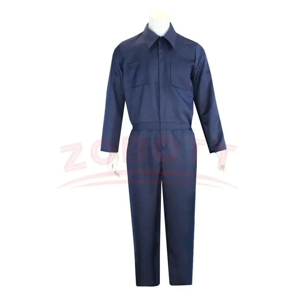 Michael Myers Halloween Costume Doodt Michael Myers Costume Kostuum Bloederige Kleding - Blue Jumpsuit / XXXL