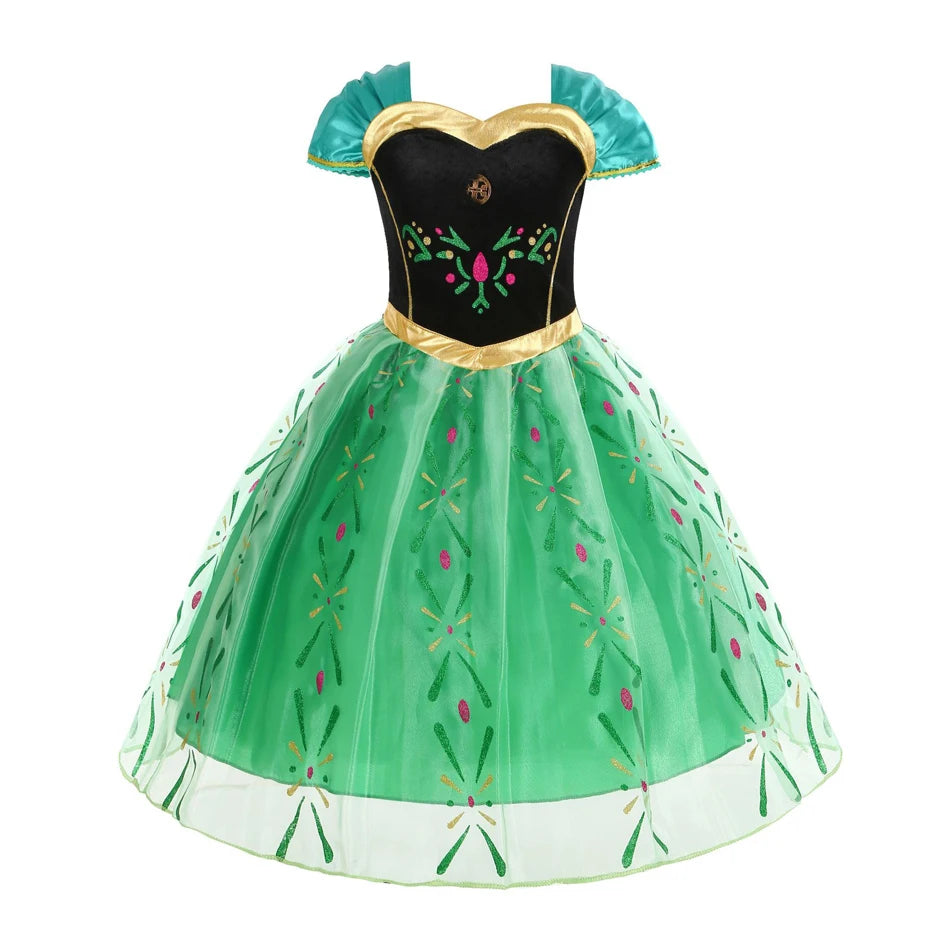 Kids' Princess Long-Haired Tower Princess Snow Kingdom Princess Ice Queen Princess Birthday Costume - alternate view 12