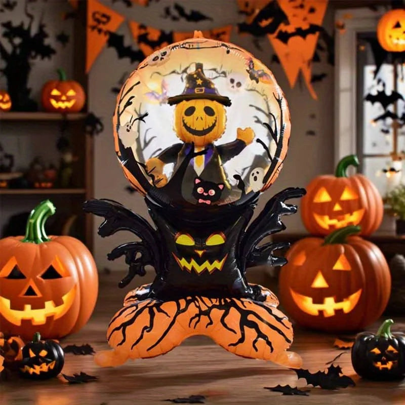 1/2Pcs Halloween Large Standing Pumpkin Bat Foil Balloons Halloween Party - product image 4