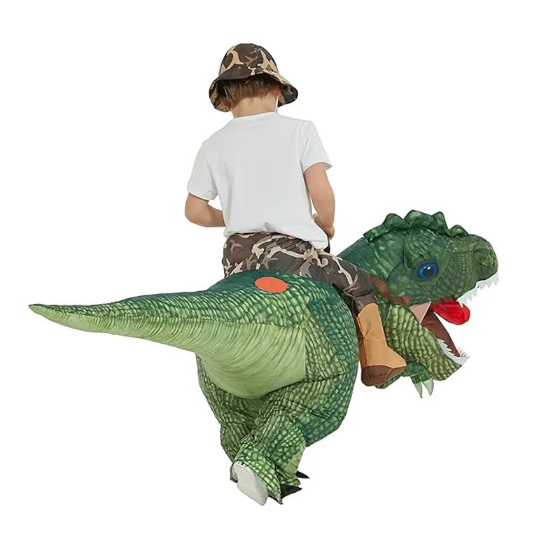 Inflatable Riding T-Rex Costume – Adult & Kids Dinosaur Outfit