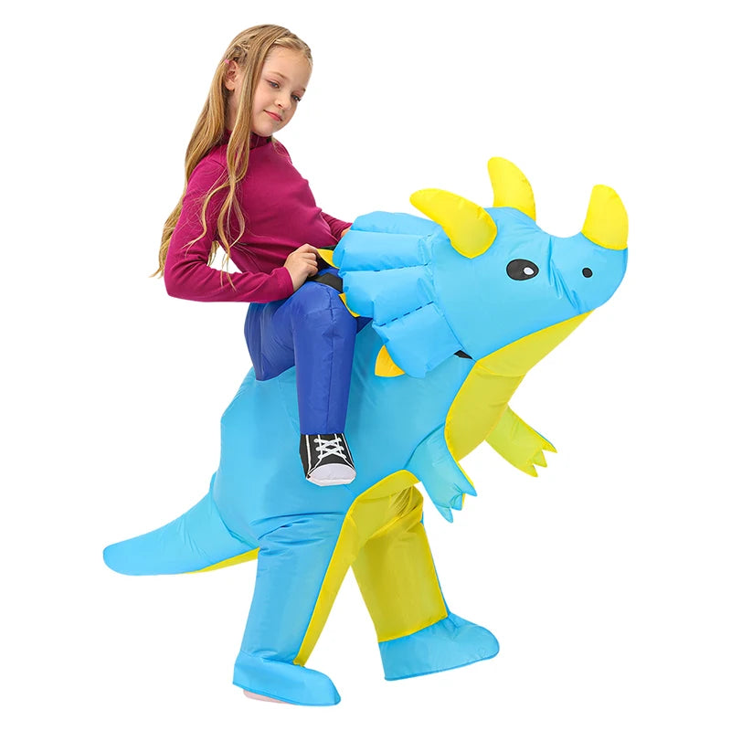 Child Kids Mascot Dinosaur Inflatable Costumes Unicorn Rooster Anime Dress Suits