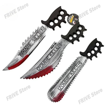 Halloween Realistic Machete Electric Saw Plastic Chainsaw Machete with Blood - product image 6