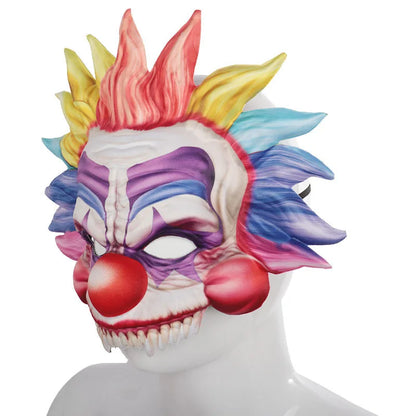 Halloween Evil Laughing Clown Mask Costume Scary Joker Half Face Masques Pharaoh of Egypt - colorful clown