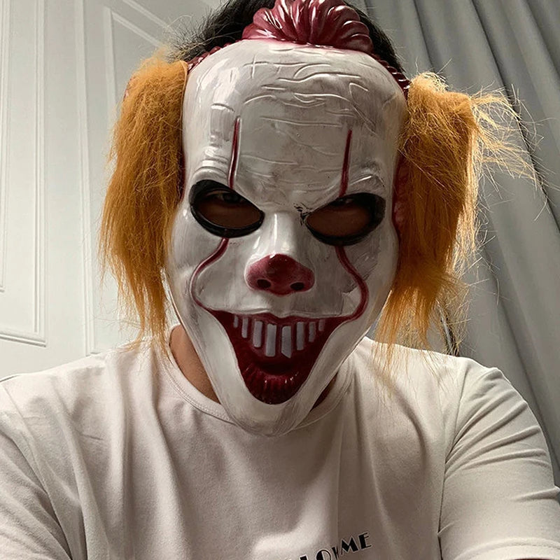 Halloween Joker Mask Costume Clown Costume Props Full Face Terror Decoration Costume - A6
