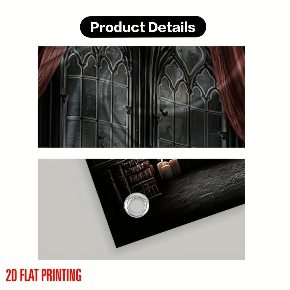 1 Piece of Halloween 2D Curtain Multi-season Hanging Decoration Strip with Night Light - View 6