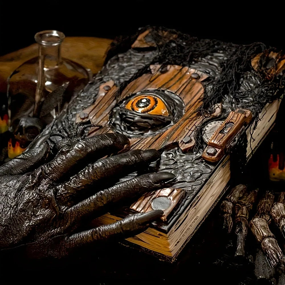 Creepy Devil Eye Halloween Decor Horror Book Curse Gothic Home Ornament - product image 2