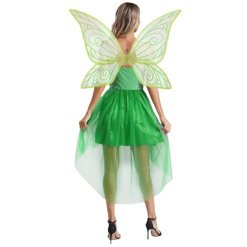 2026 Halloween Elf Fairy Costume Dress with Wings Women Girls Party Cosplay - product image 3