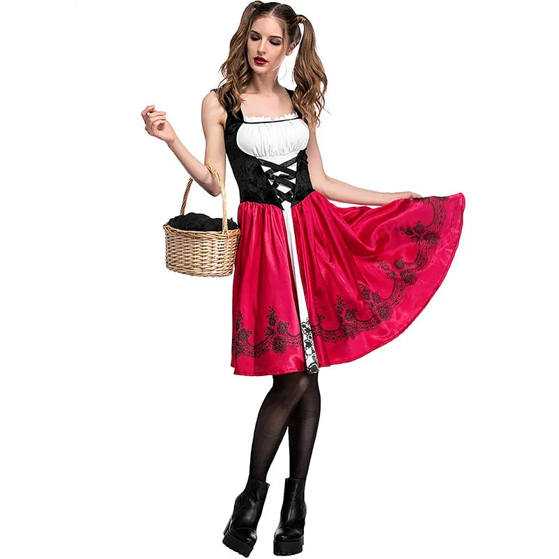 Adult Red Hooded Fairytale Costume Cape - view 4