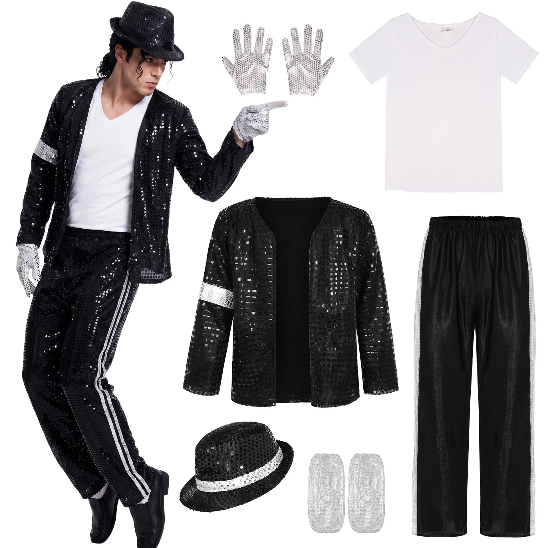 Kids' Michael Jackson Birthday Dance Pop Star Boys Girls Outfits Costume - alternate view 5