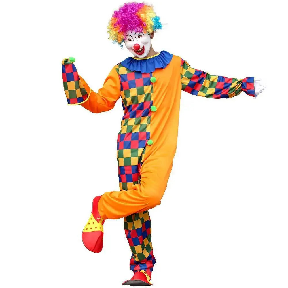 Adults Clown Costumes Joker Bodysuit for Men Magician Performance Fancy Halloween Outfits - Zc-016 / 4xl height165-175cm