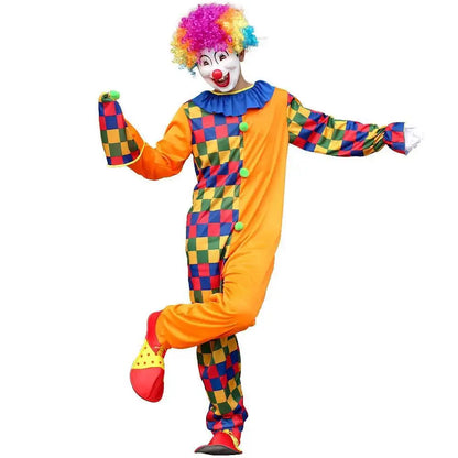 Adults Clown Costumes Joker Bodysuit for Men Magician Performance Fancy Halloween Outfits - Zc-016 / 4xl height165-175cm
