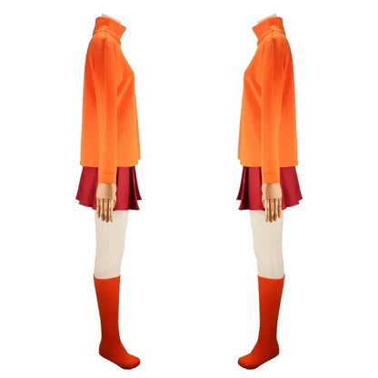 Velma Women's Halloween Costume – Orange Top & Red Skirt