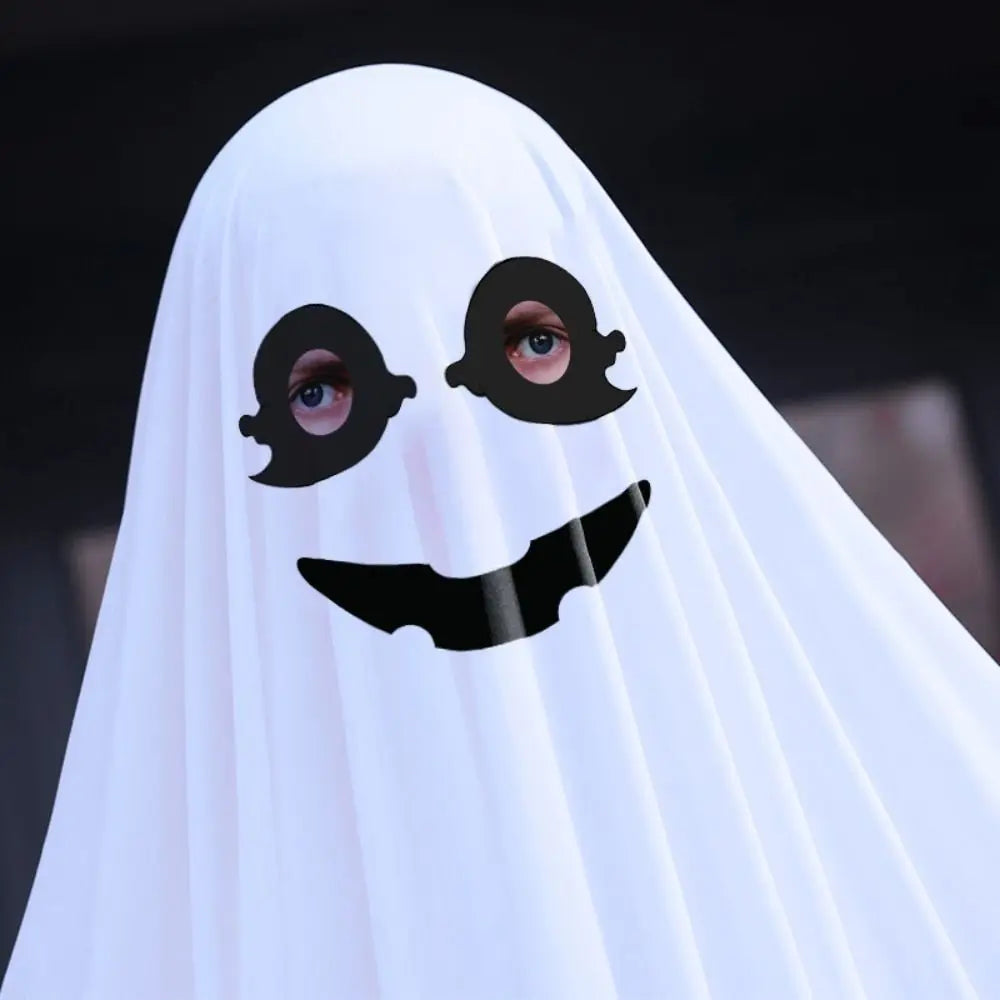 Hooded Halloween Cloak Cape Funny Cosplay Fright Clothes Ghost Poncho Robe Smile Face Black Eye Ghost Cosplay - product image 4