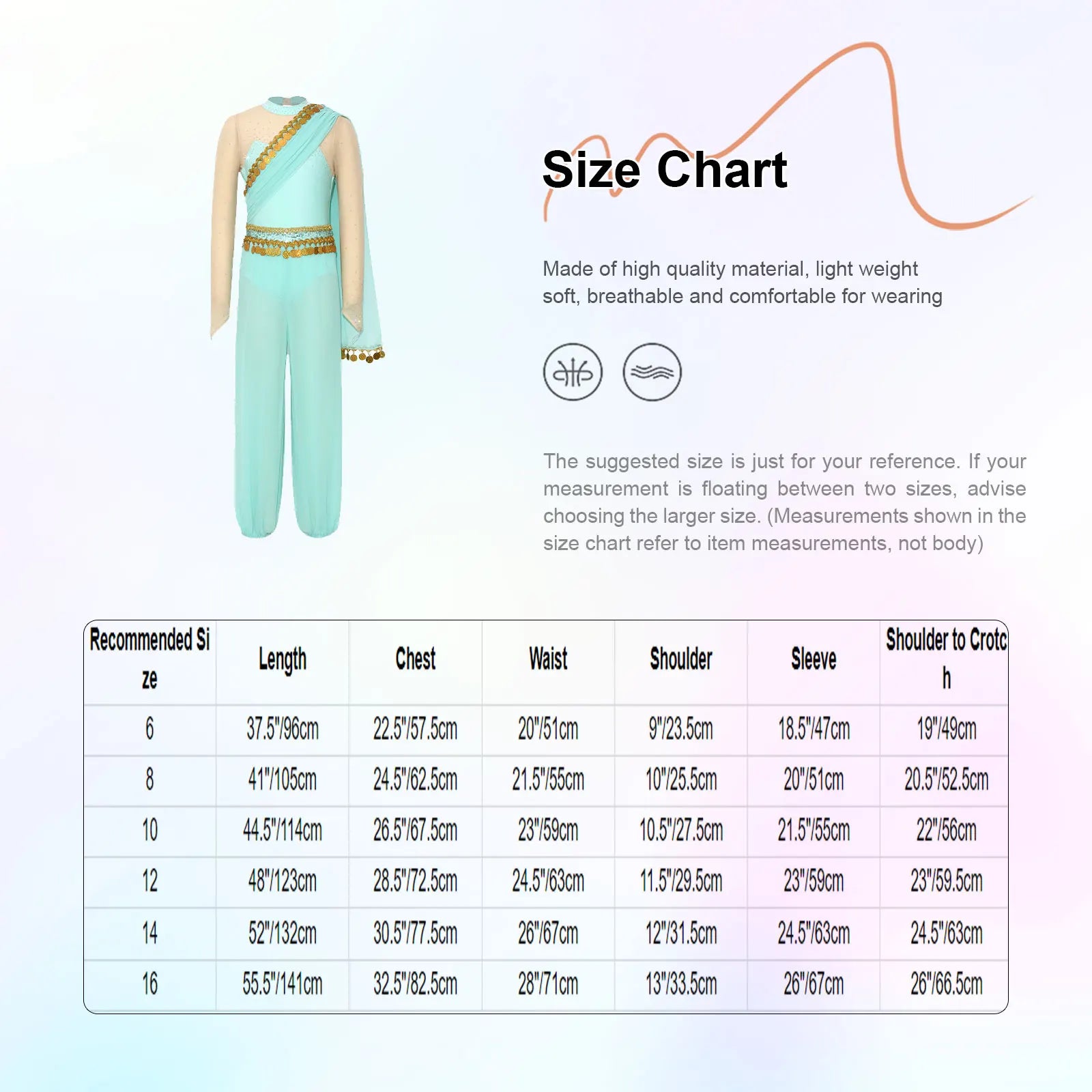 Girls Arabian Princess Belly Dance Outfits Halloween Cosplay Costume Sequins Tassels Rhinestone Jumpsuit Long - product image