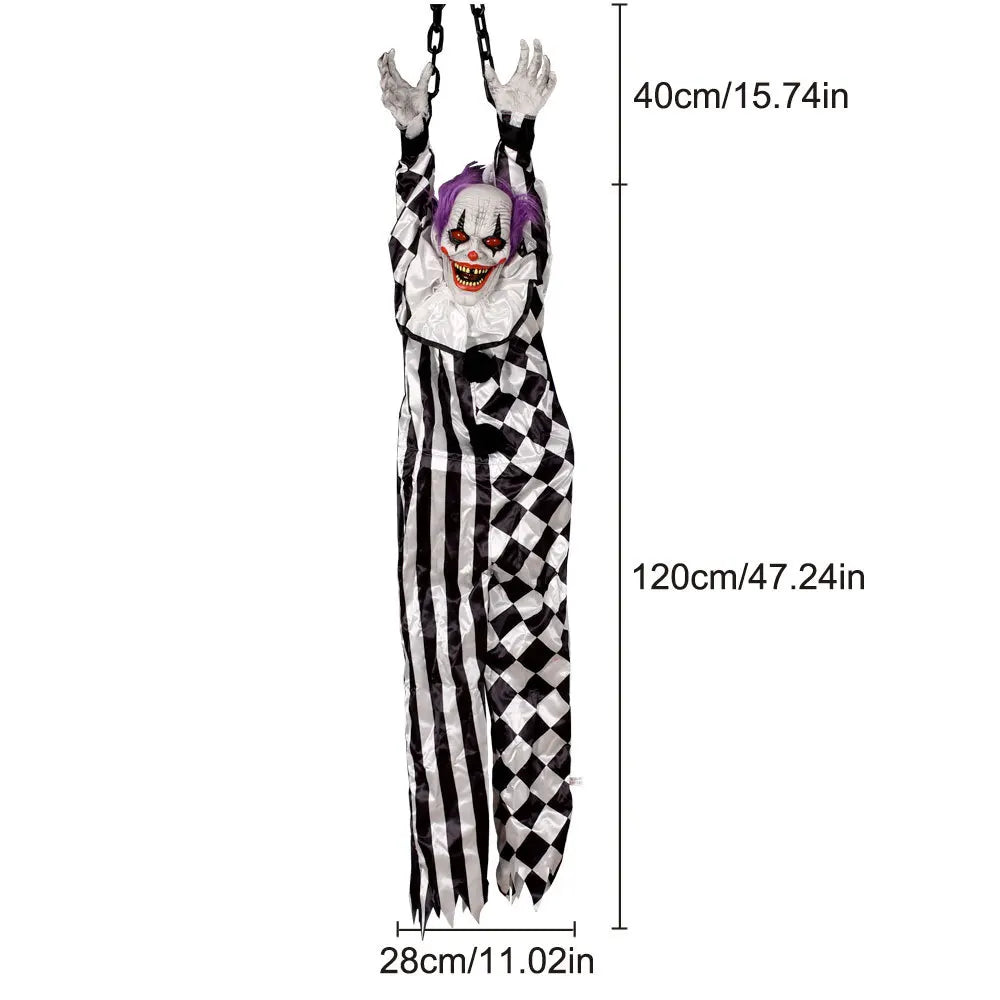 Animatronics Decoration Hanging Clown Nurse Voice Control Electric Outdoor Prop - alternate view 8