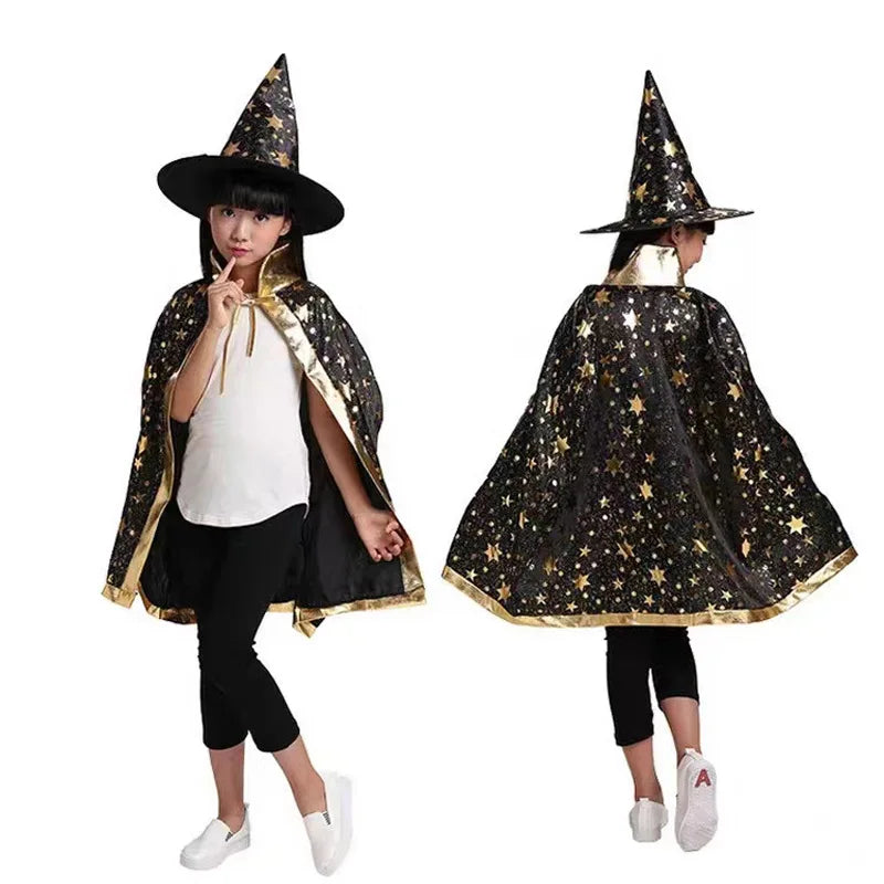 Kids' Witch 2pcs Cloak Little Magician Five Star Costume - alternate view 7