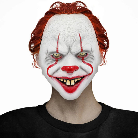 Scary Evil Killer Clown Latex Mask Halloween Horror Cosplay Costume Prop - product image 1