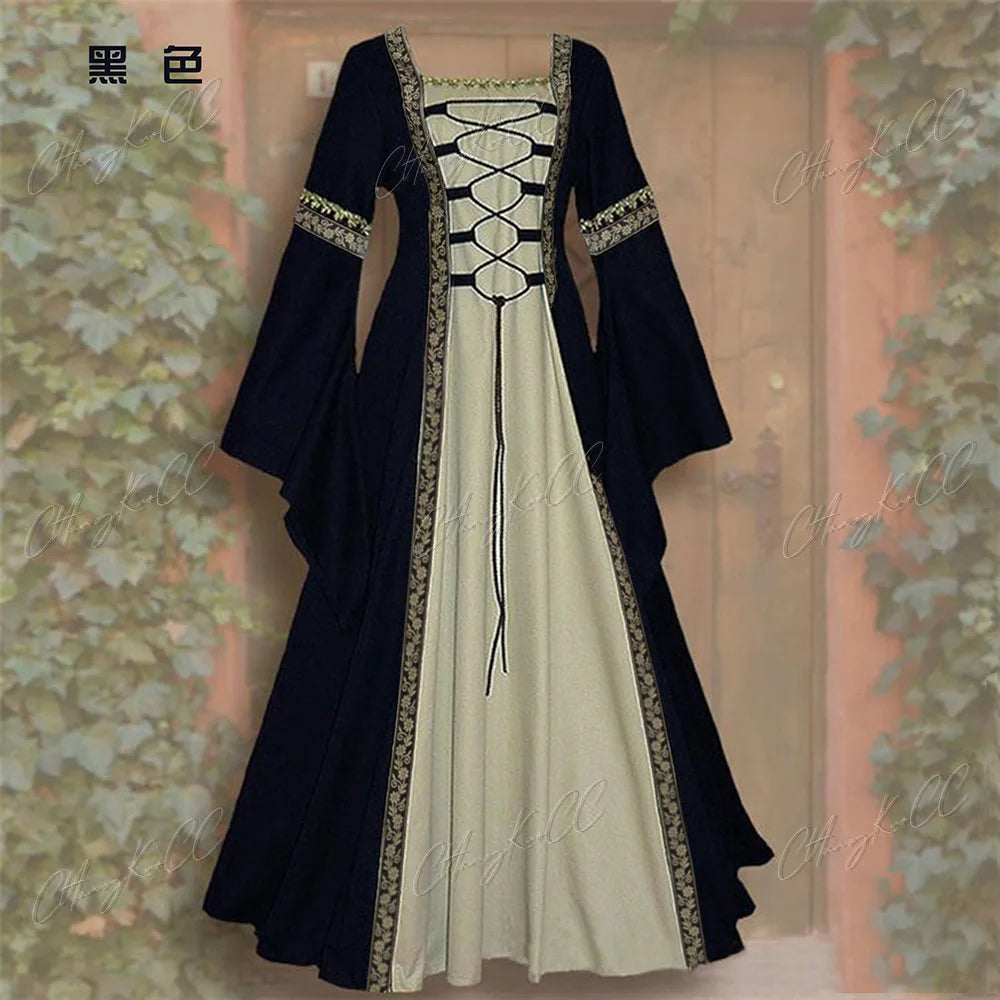Women's Medieval Dressing Big Swing Vintage Long Sleeve Hollow - product image 4