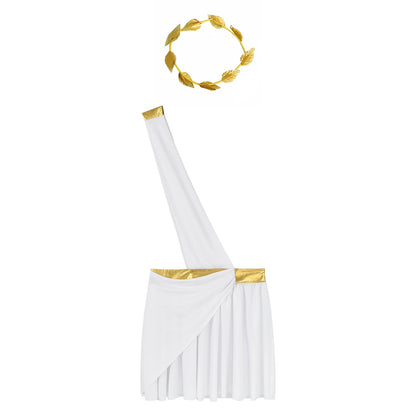 Men's Greek God One Shoulder Waistband Ruffle Skirts Costume - alternate view 3