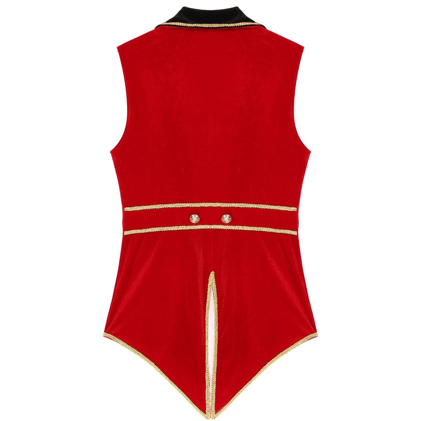 Men's Circus Ringmaster Tailcoat Sleeveless Vest Jacket Lion Tamer Costume - alternate view 4