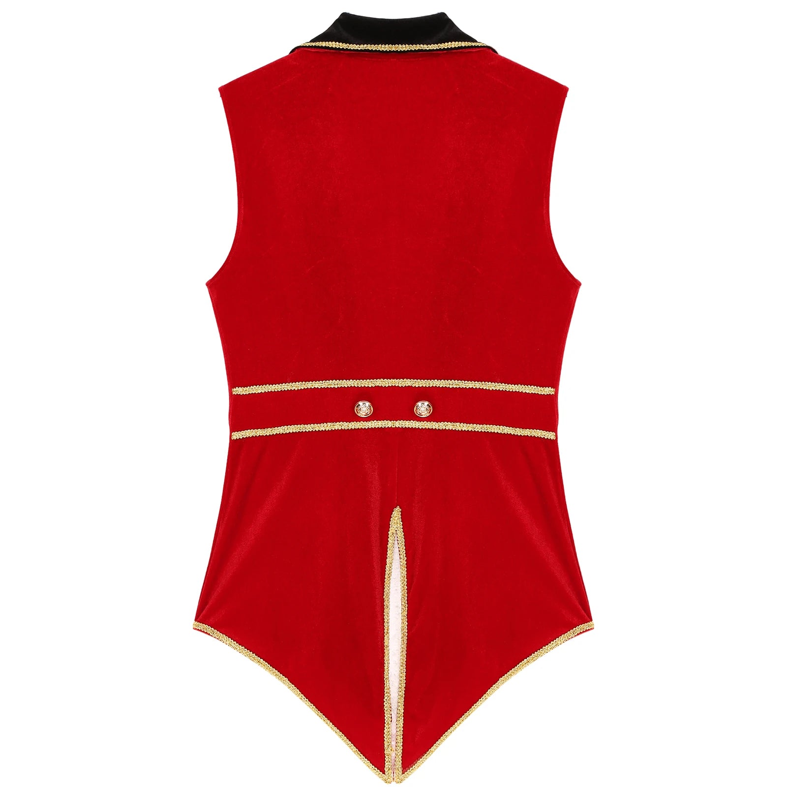 Men's Circus Ringmaster Tailcoat Sleeveless Vest Jacket Lion Tamer Costume - alternate view 4