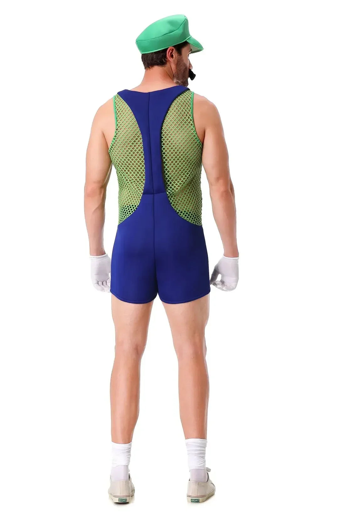 Men's Anime Super Green Plumber Hero frères plombier drôle combinaison Costume - alternate view 5