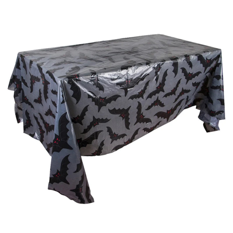 Pumpkin & Spider Web Plastic Halloween Tablecloth - product image 9