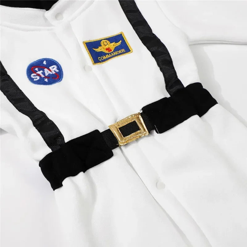 Baby Toddler Astronaut Costume Embroidered Space Suit Jumpsuit Costume Fall and