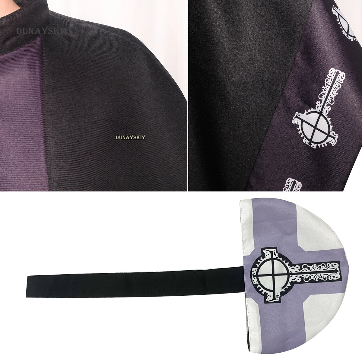 Medieval Halloween Costume for Adults - Black Cape - product image 4