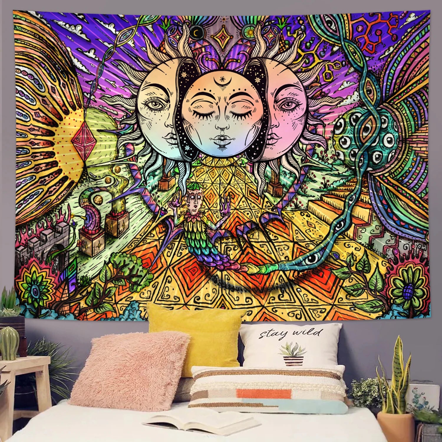 Sun & Moon Celestial Tarot Tapestry