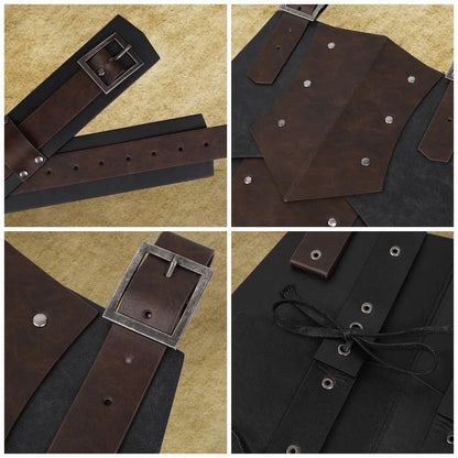 Medieval Viking Knight Gladiator Leather Belt Tasset Faulds Roman Warrior Costume Larp - View 4