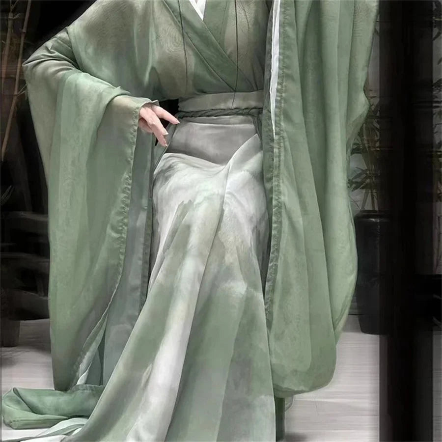 Women's New Chinese Hanfu Dress Ancient Traditional Hanfu bule Plus Size Costume - alternate view 2