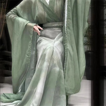 Women's New Chinese Hanfu Dress Ancient Traditional Hanfu bule Plus Size Costume - alternate view 2