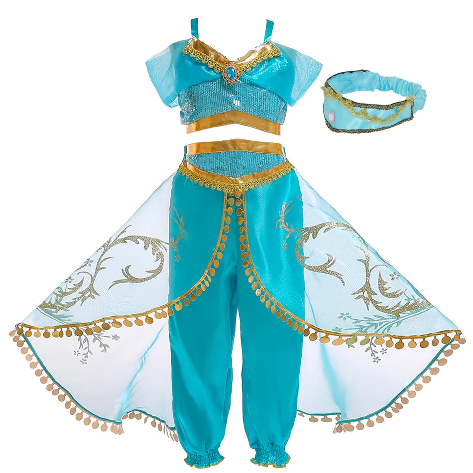 Kids' Princess Long-Haired Tower Princess Snow Kingdom Princess Ice Queen Princess Birthday Costume - alternate view 28