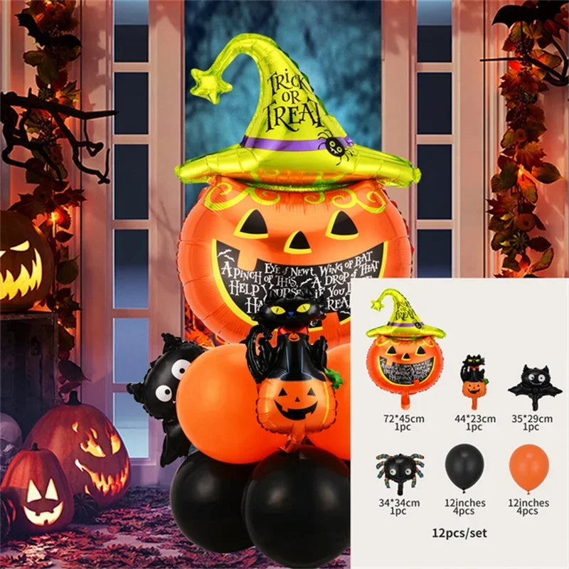 12–13 Piece Black & Orange Happy Halloween Balloon Set - product image 9