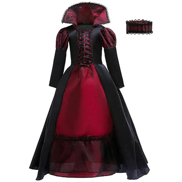 Vampire Queen Costume Halloween Dress Up Girls Royal Vampire Costume for Women Medieval - XL / Australia