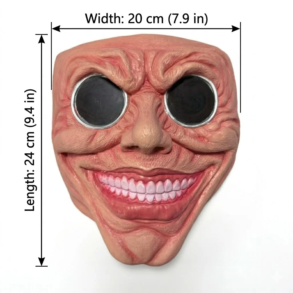 Scary Smile Black Hole Half Face Mask Horror Halloween Costume Mask Creepy Costume Props - View 2