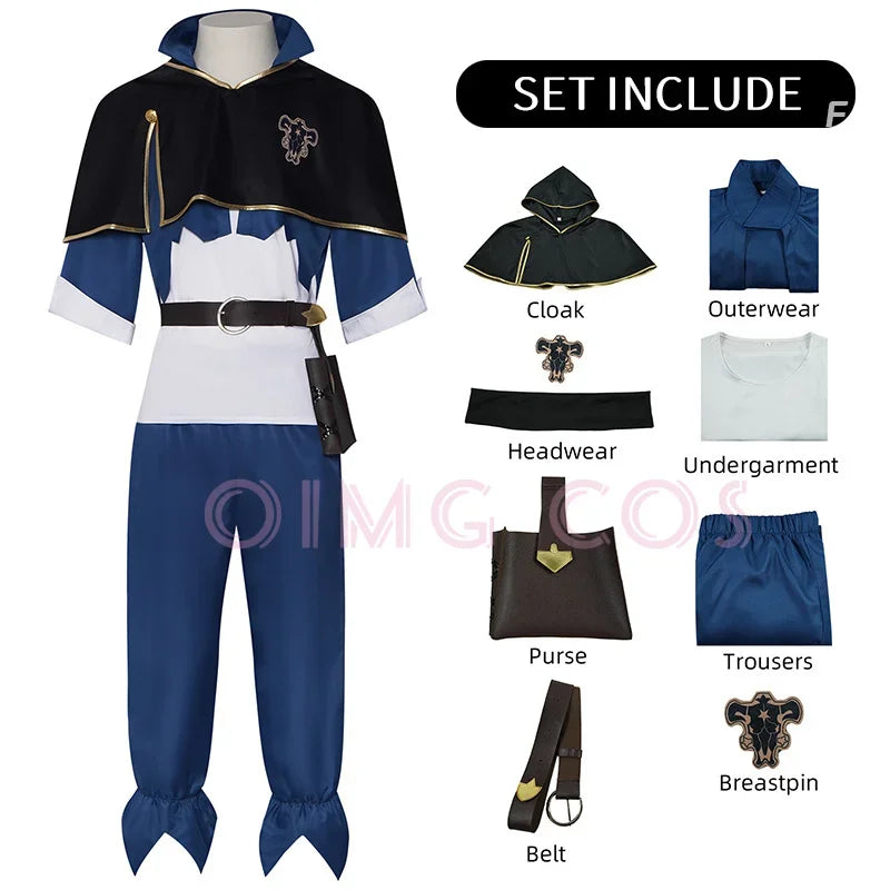 Black Clover Asta Costume Adult Uniform Halloween Anime Costumes Women Game - Costume / XL