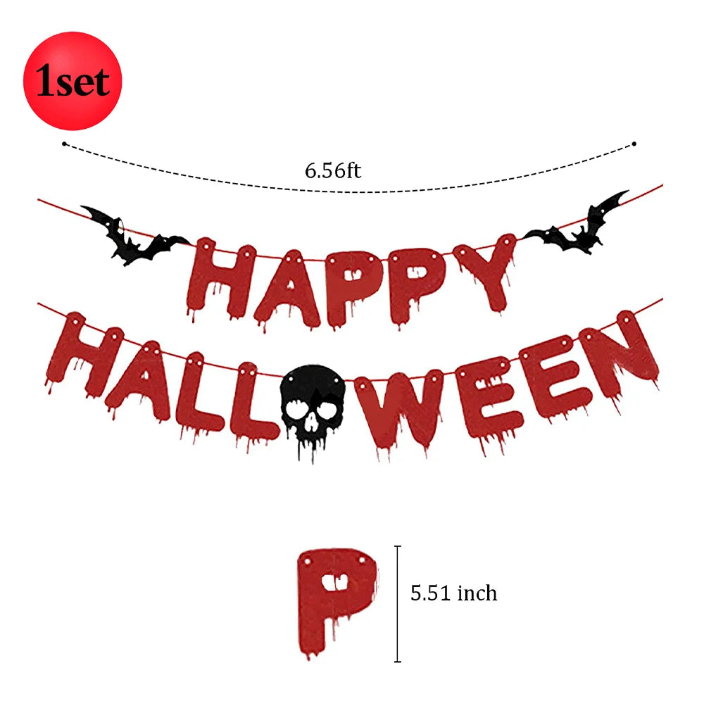 Halloween Party Decoration Happy Halloween Banner Bloody Butcher Knife Killer - product image 9