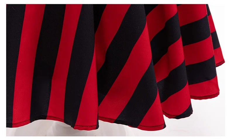 Striped Princess Costume for Girls | Long-Sleeve Lace Dress