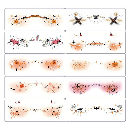10pcs Halloween Vampire Bat Fake Freckles Temporary Tattoo Stickers For Child WomanHot Stamping Freckles - product image 5