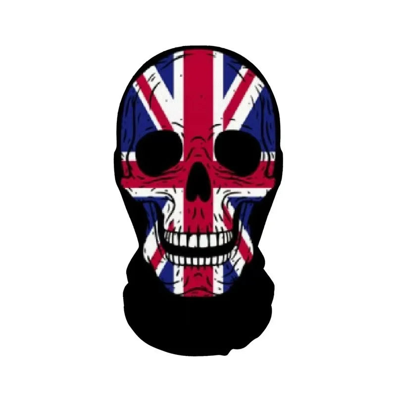 Halloween Skeleton Mask Elastic Mesh Hood Scary Costume Prop Breathable Face Cover Hood - 22